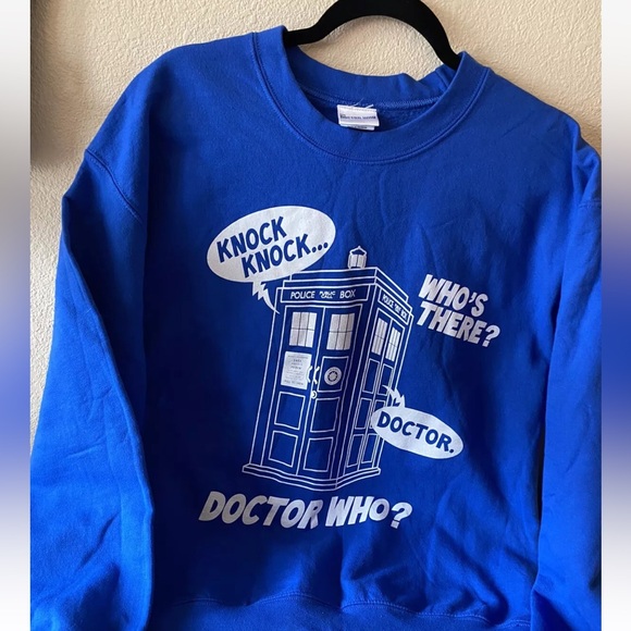 Doctor Who Knock Knock Who’s There Sweatshirt Size Large Unisex - Picture 11 of 15
